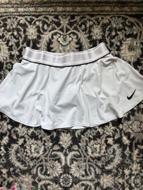 Nike White tennis skirt with Black Swoosh